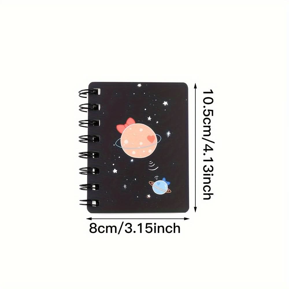 4-Pack A7 Mini Pocket Notebooks –Portable Coil Notepads for Writing & Drawing