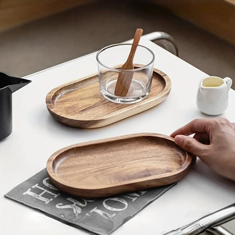 Stylish Wooden Rolling Tray with Cup Coaster
