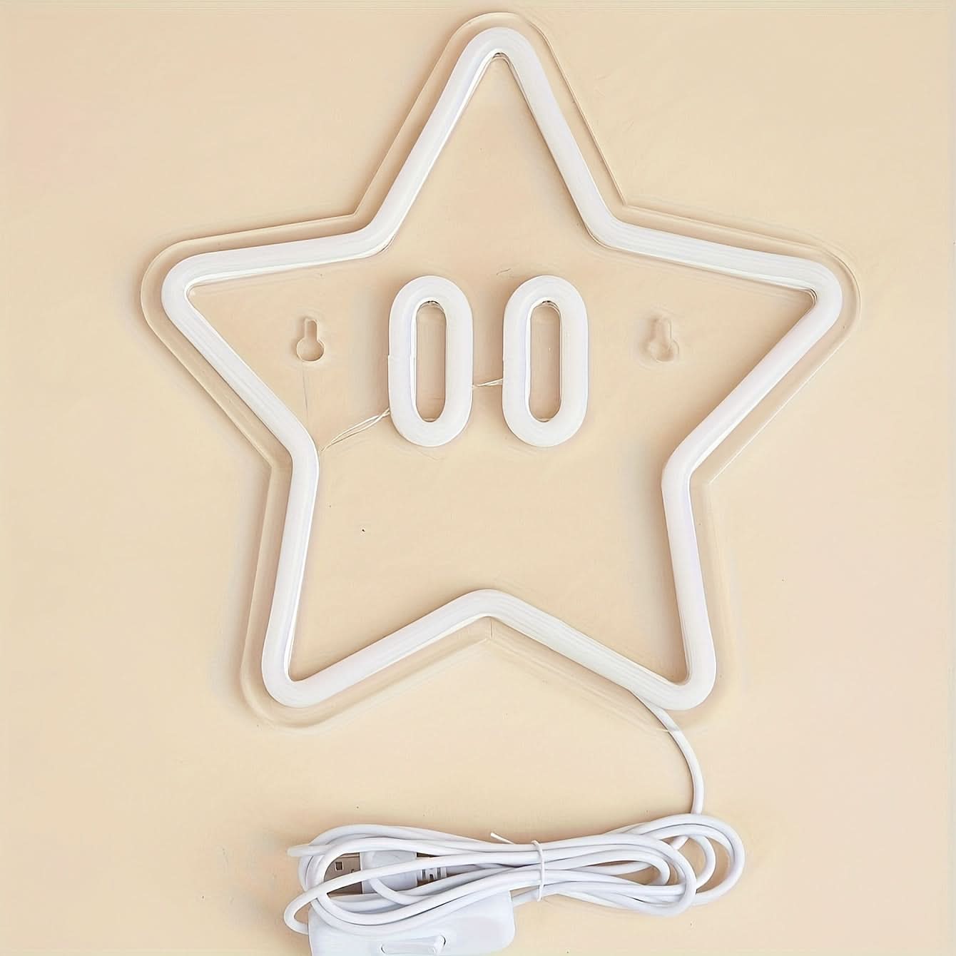 Star-Shaped LED Neon Wall Light, USB Powered