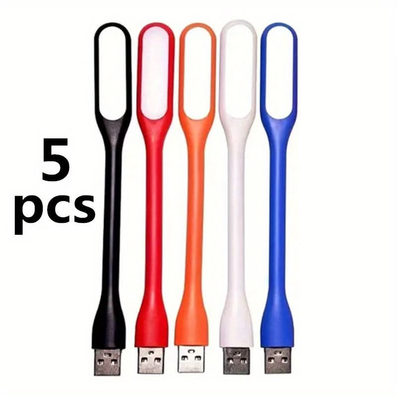 5-Pack Portable LED Desk Lamps – USB Powered