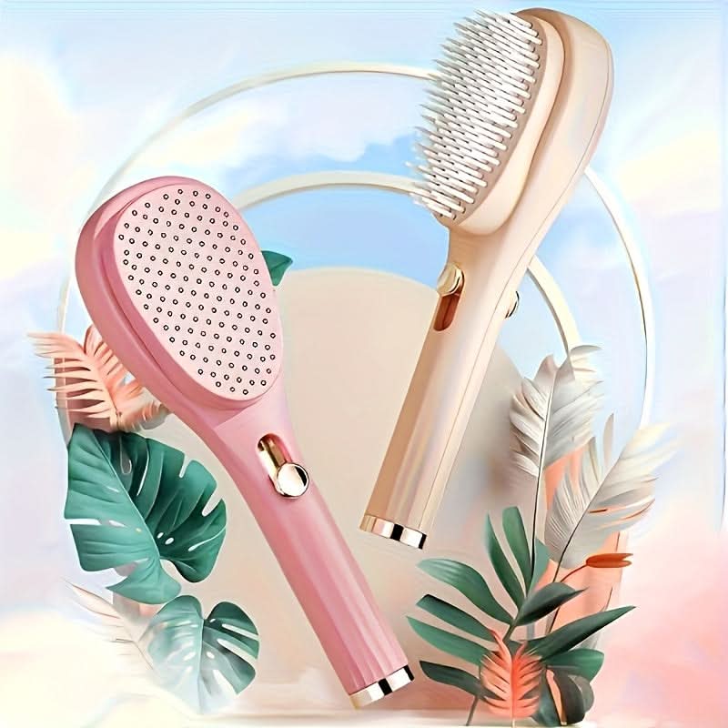 360° Wrap Detangling Brush – Heat-Resistant, Double-Sided & Retractable