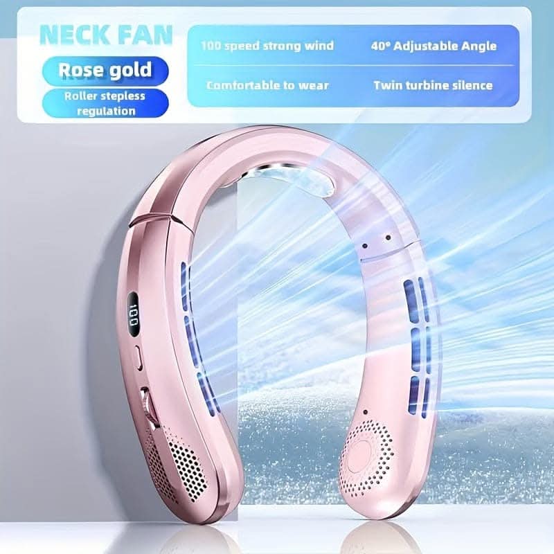 Adjustable Portable Neck Fan – Dual Cooling Design