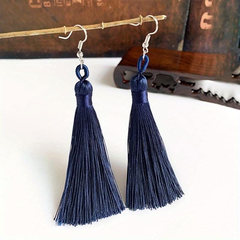 Colorful Tassel Dangle Earrings – Boho Ethnic Style