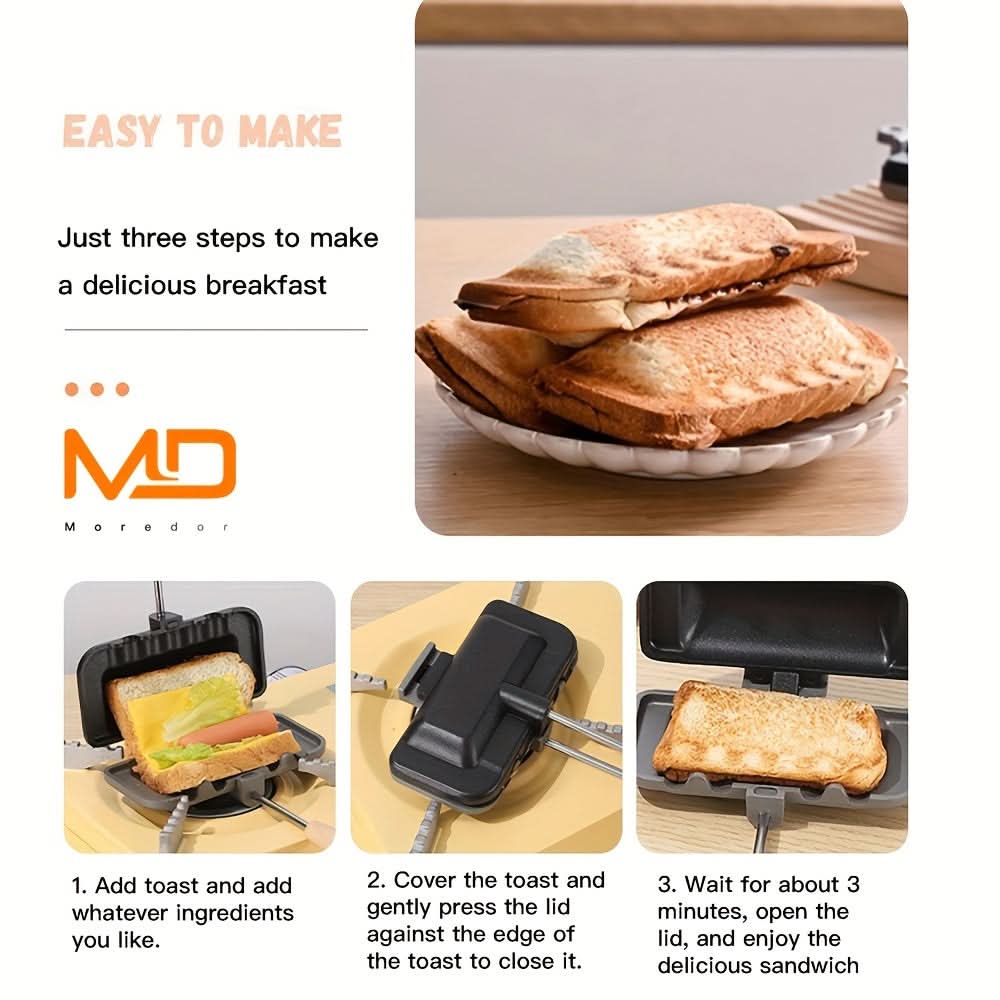 Non-Stick Double-Sided Sandwich Maker Grill