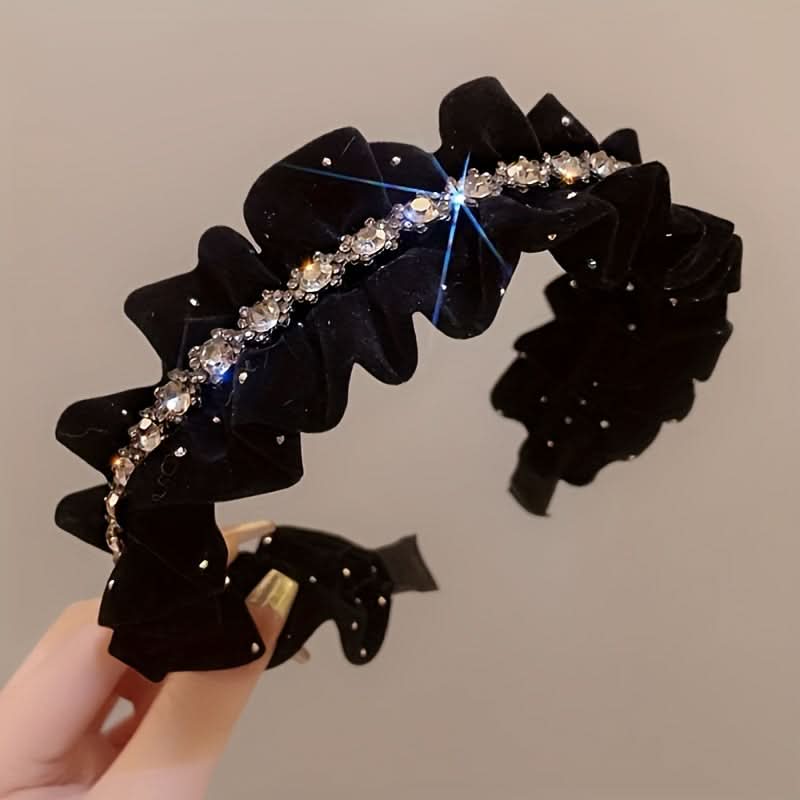 Elegant Vintage Rhinestone Acrylic Headband for Women