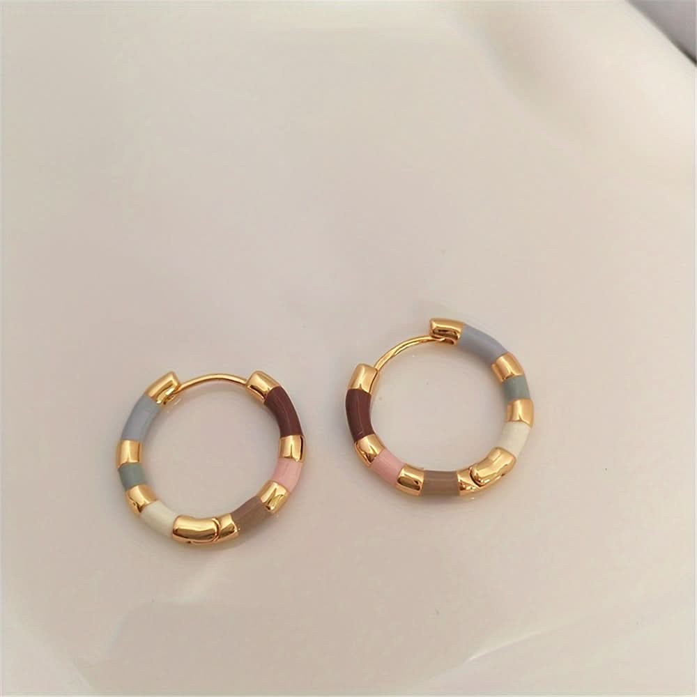 Vibrant Hoop Earrings – Seasonal Style with Retro Minimalist Design