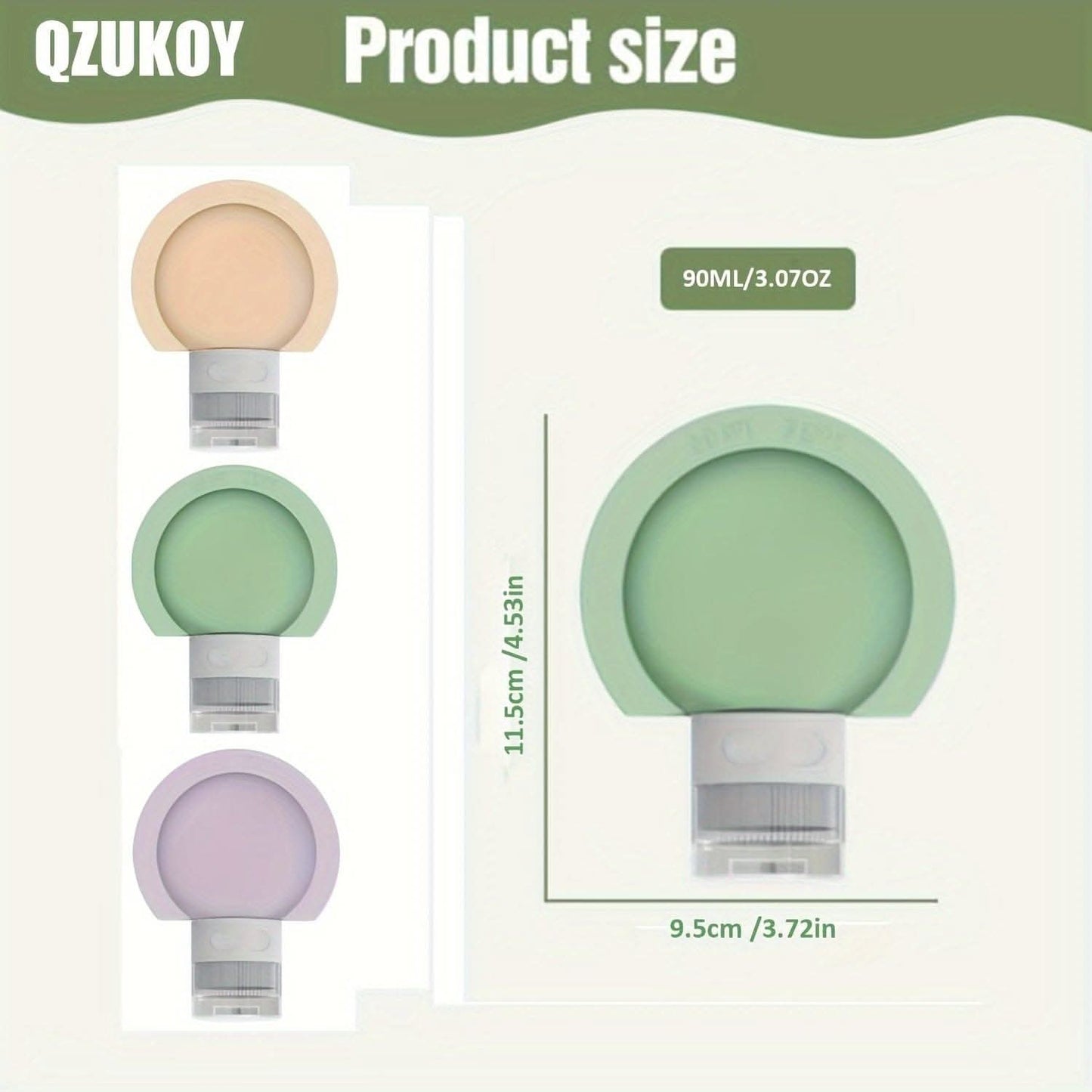 Silicone Travel Dispenser Bottles – Leak-Proof, Refillable, for Shampoo & Cosmetics