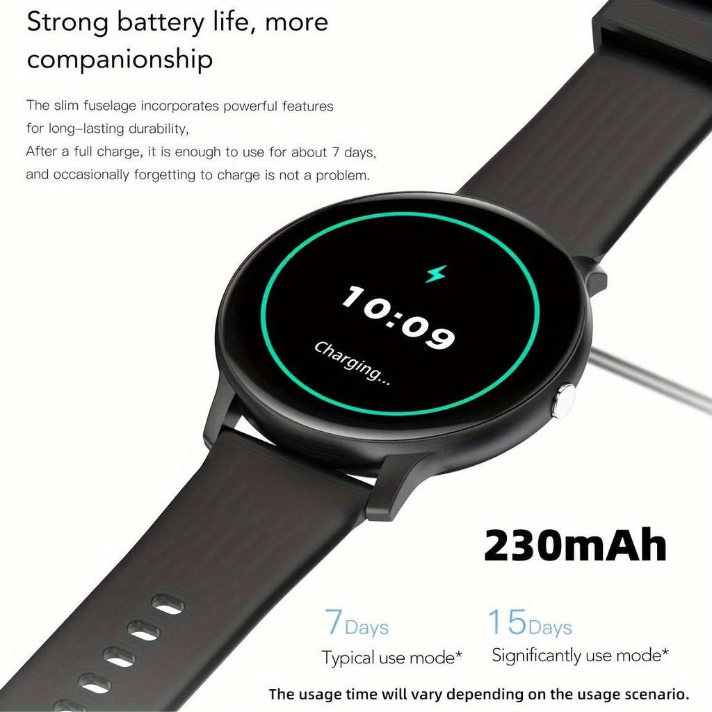 1.52"HD Round Screen Sport Smart Watch for Men and Women (Black)