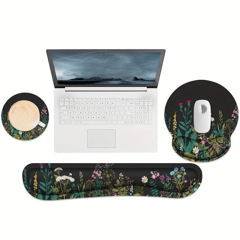 3-Piece Ergonomic Wrist Rest and Mouse Pad Set