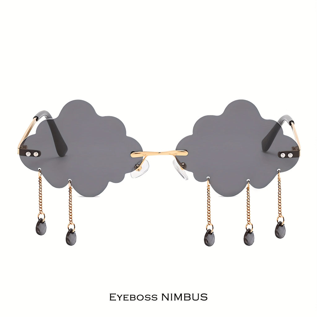 Frameless Cloud & Raindrop Sunglasses - Y2K Style, Novelty Fashion Glasses