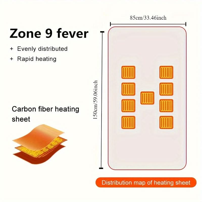 USB Rechargeable Electric Blanket with 3 Heat Settings