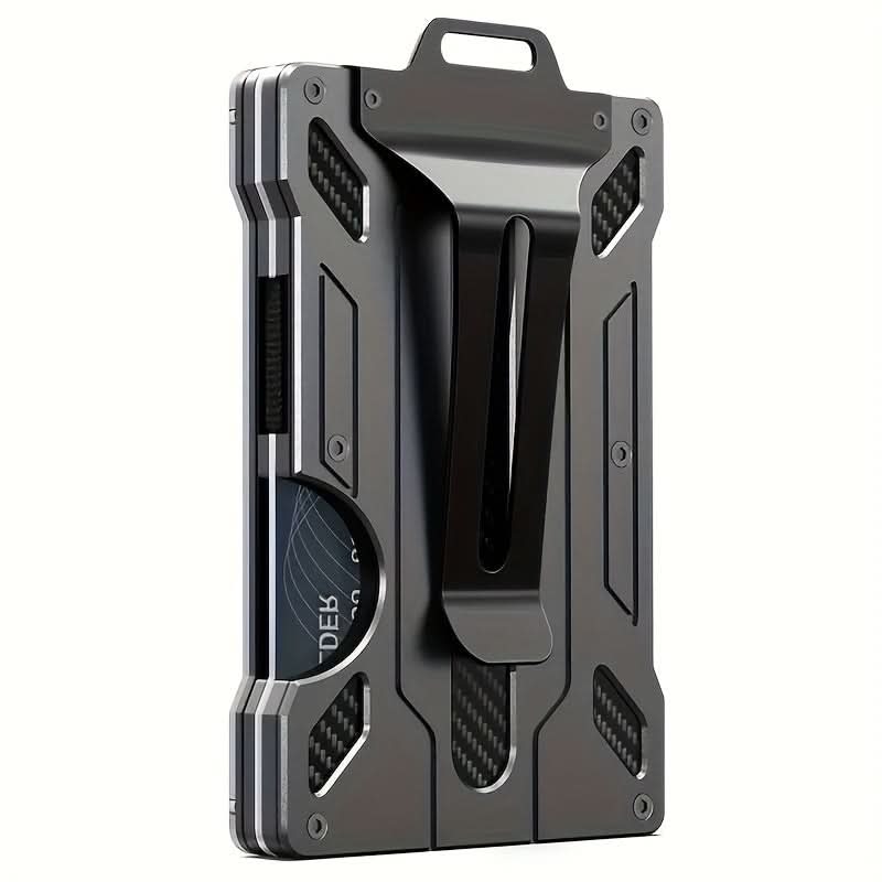 Ultra-Thin Aluminum Metal Wallet with Transparent Window - Shielding Card Holder