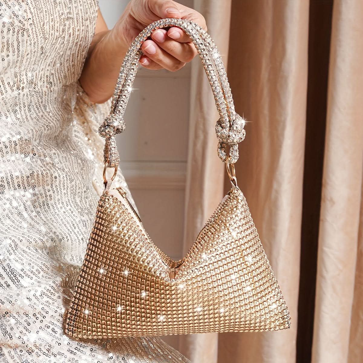 Sparkling Rhinestone Wedding & Prom Clutch Bag
