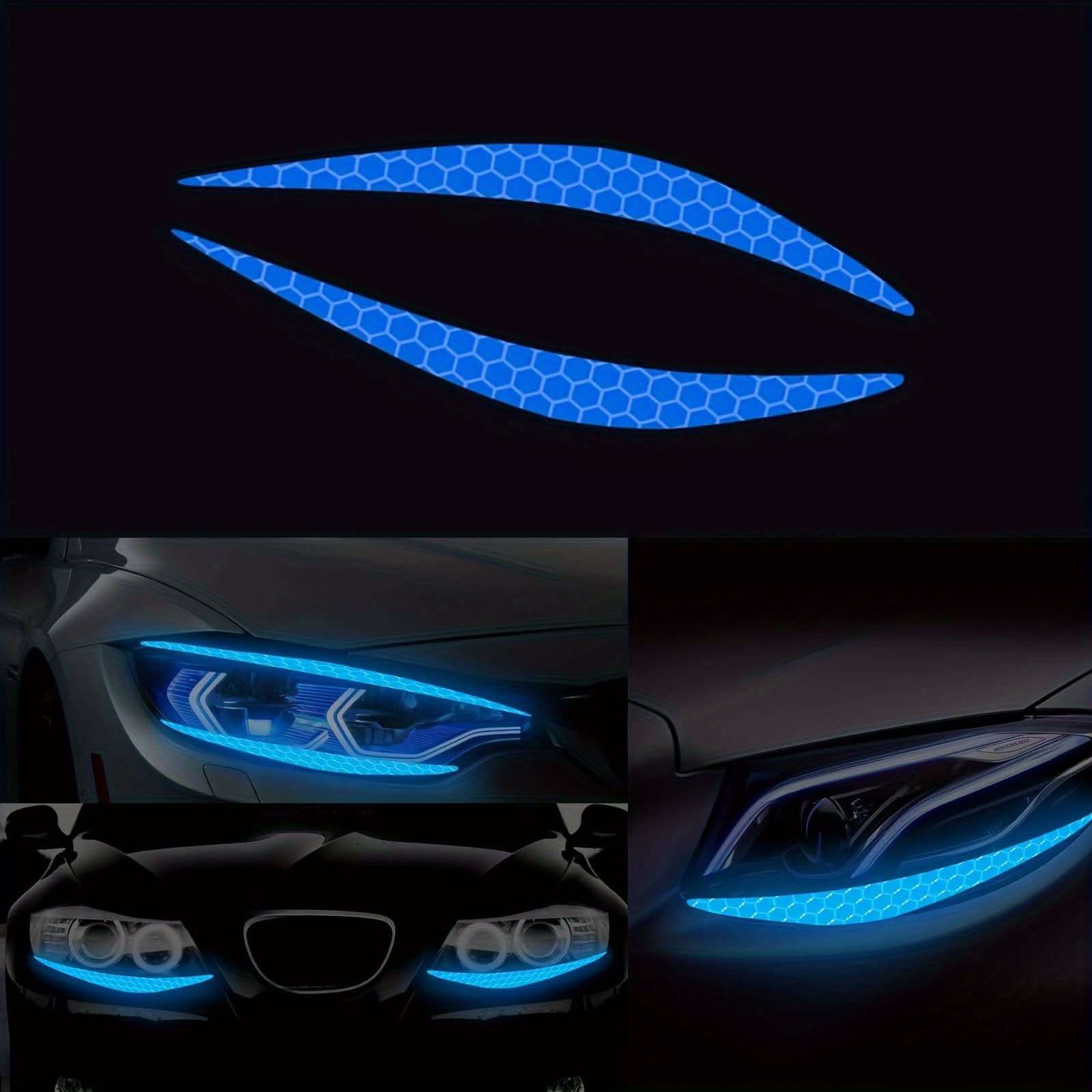 Reflective Eyeliner Car Headlight Decals – Stylish Light Decoration