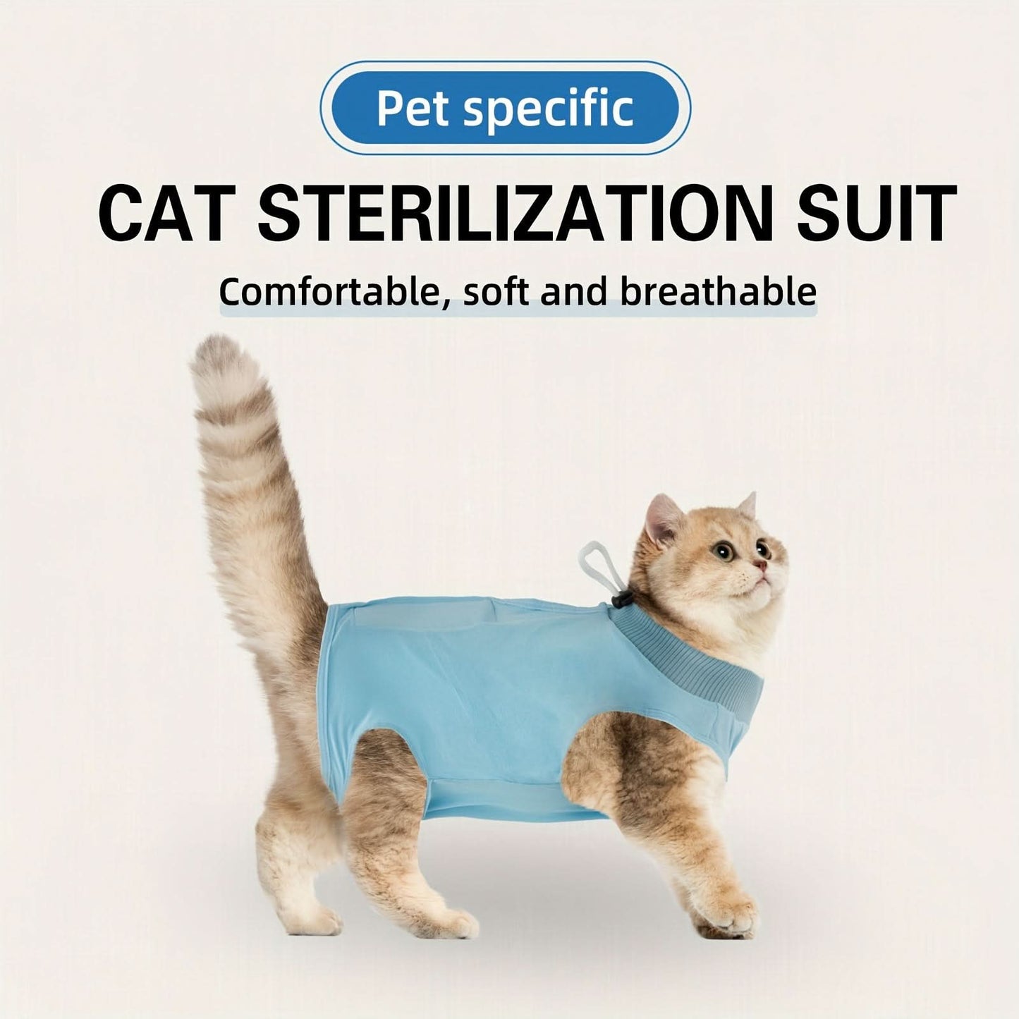 Cotton Cat Recovery Suit – Anti-Lick, Post-Surgery Wear