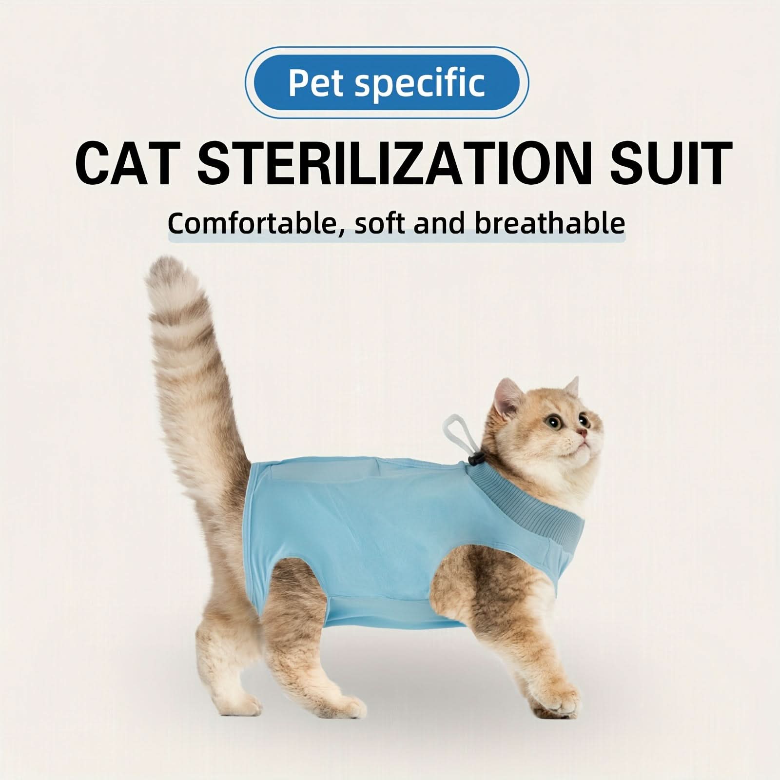 Cotton Cat Recovery Suit – Anti-Lick, Post-Surgery Wear