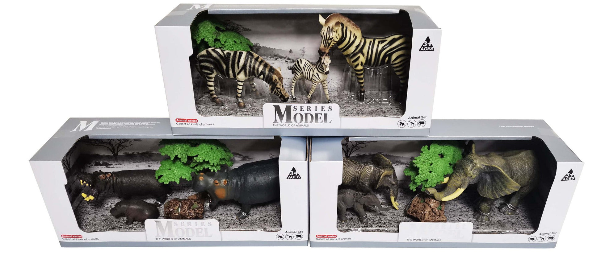 Model Animal Series Figure Mix 3pcs Set 1 Assorted