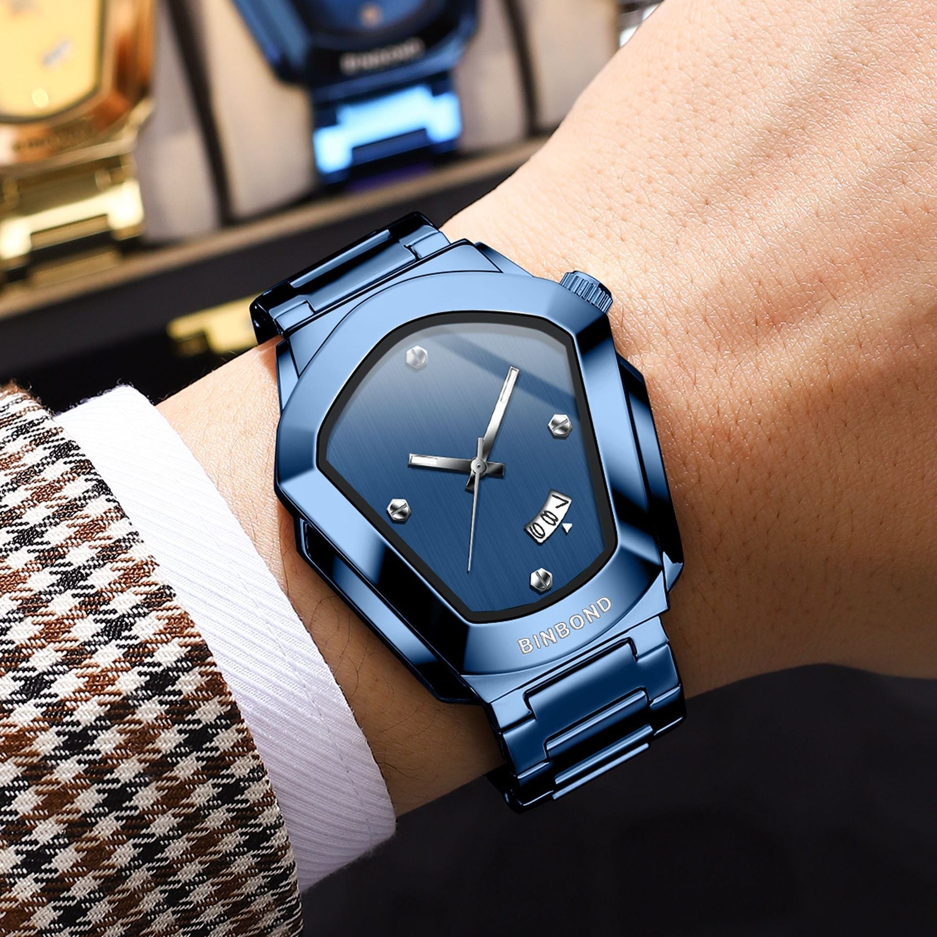 Binbond B760 Unisex Quartz Watch with Date display