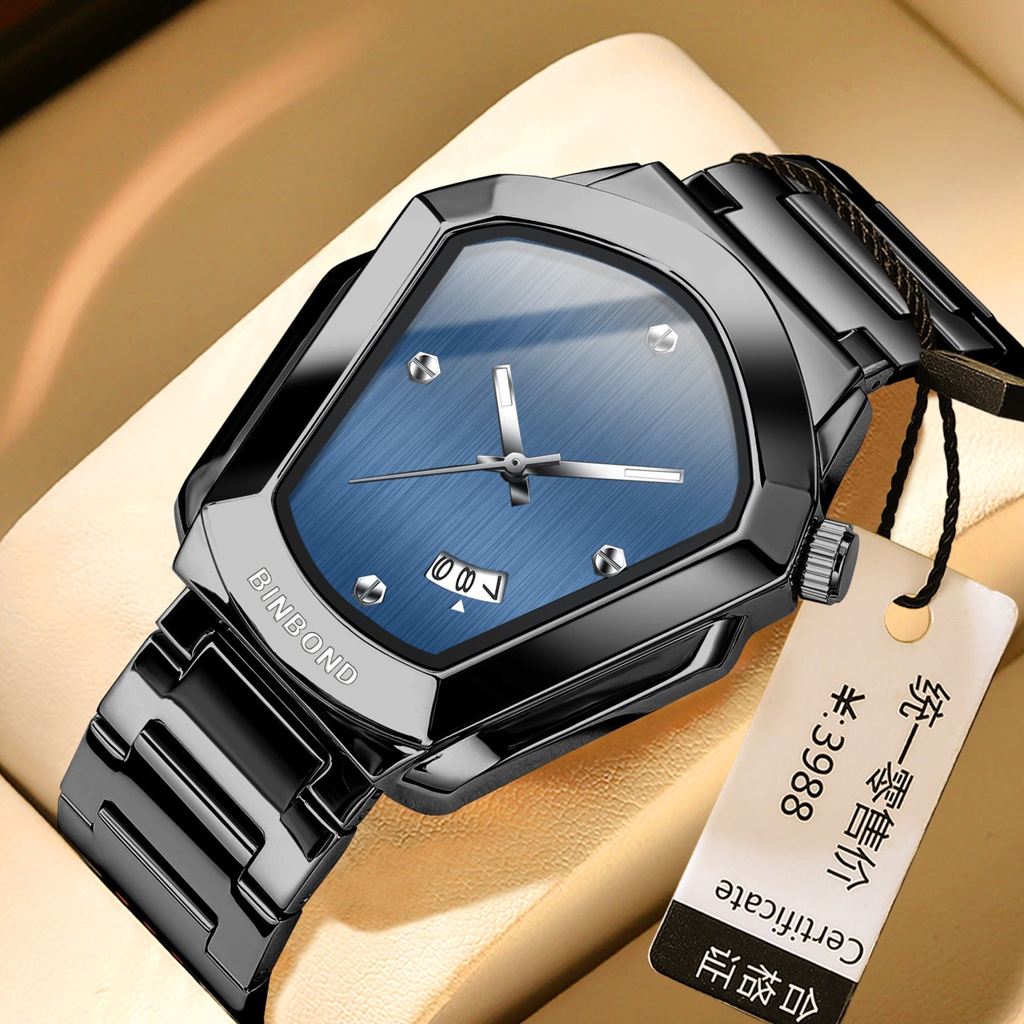 Binbond B760 Unisex Quartz Watch with Date display