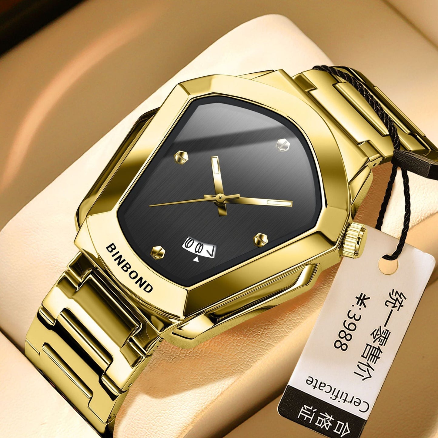 Binbond B760 Unisex Quartz Watch with Date display