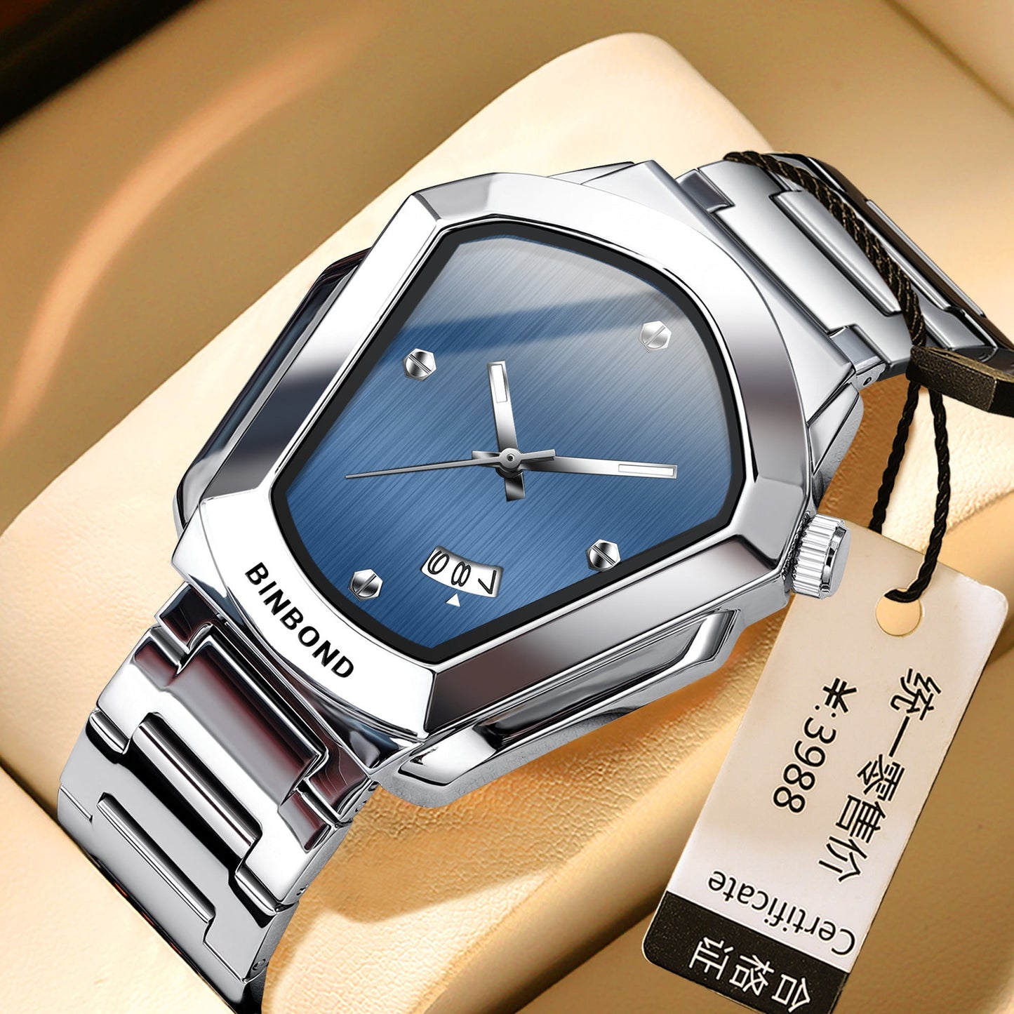 Binbond B760 Unisex Quartz Watch with Date display
