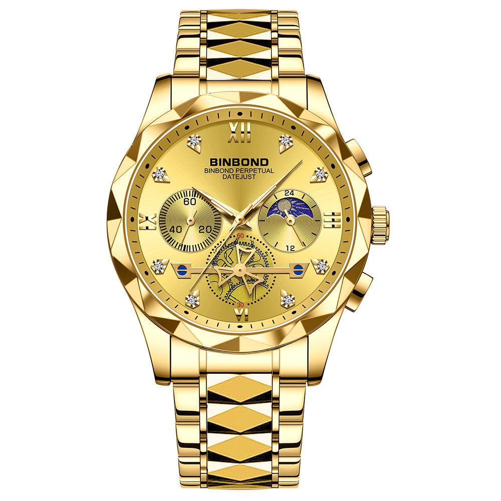 Binbond Steel Casual Multi-function Quartz Watch For Men B1236