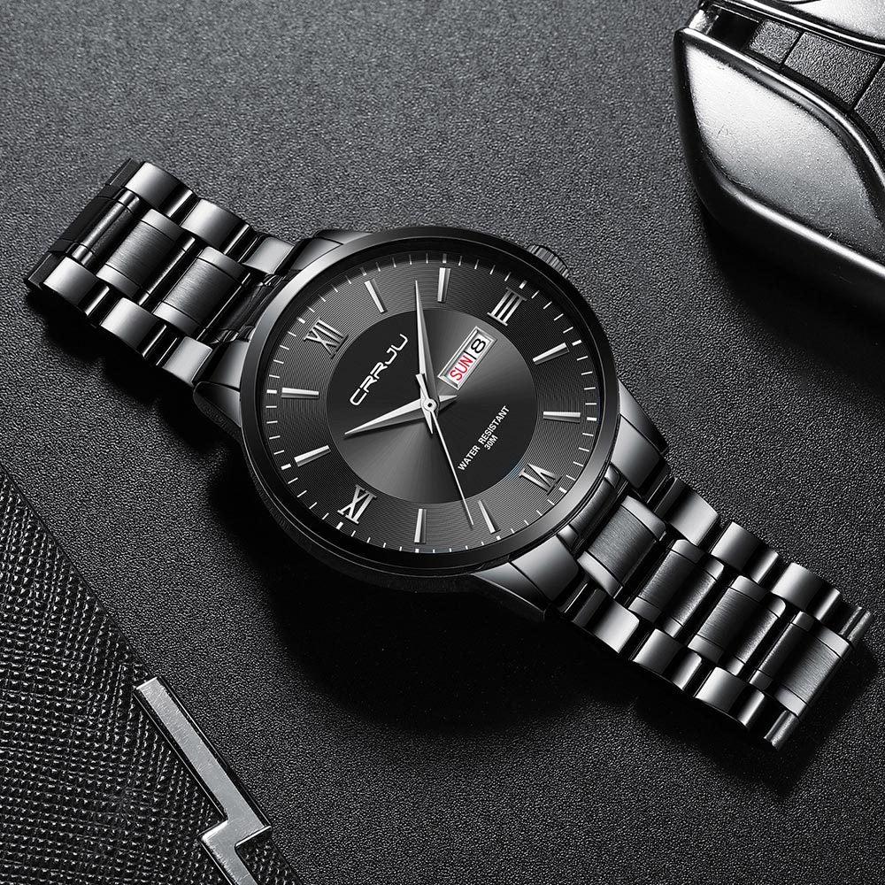 CRRJU Steel Casual Quartz Analog Watch For Men 2175