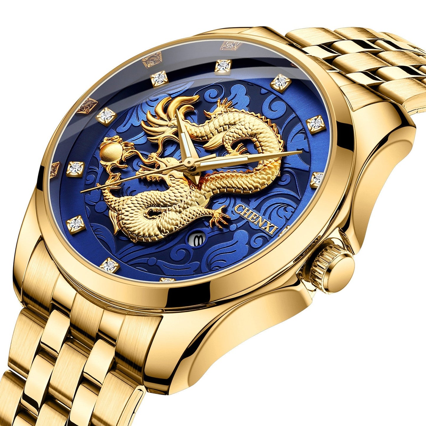 Chenxi Quartz Dragon Watch Steel watch For Men 8220