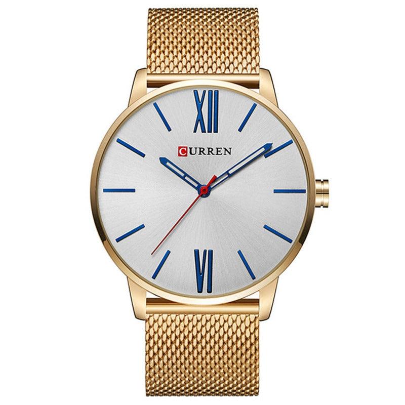 Curren 8238 Men's Fashion Stainless Steel Strap Wrist Quartz Watch