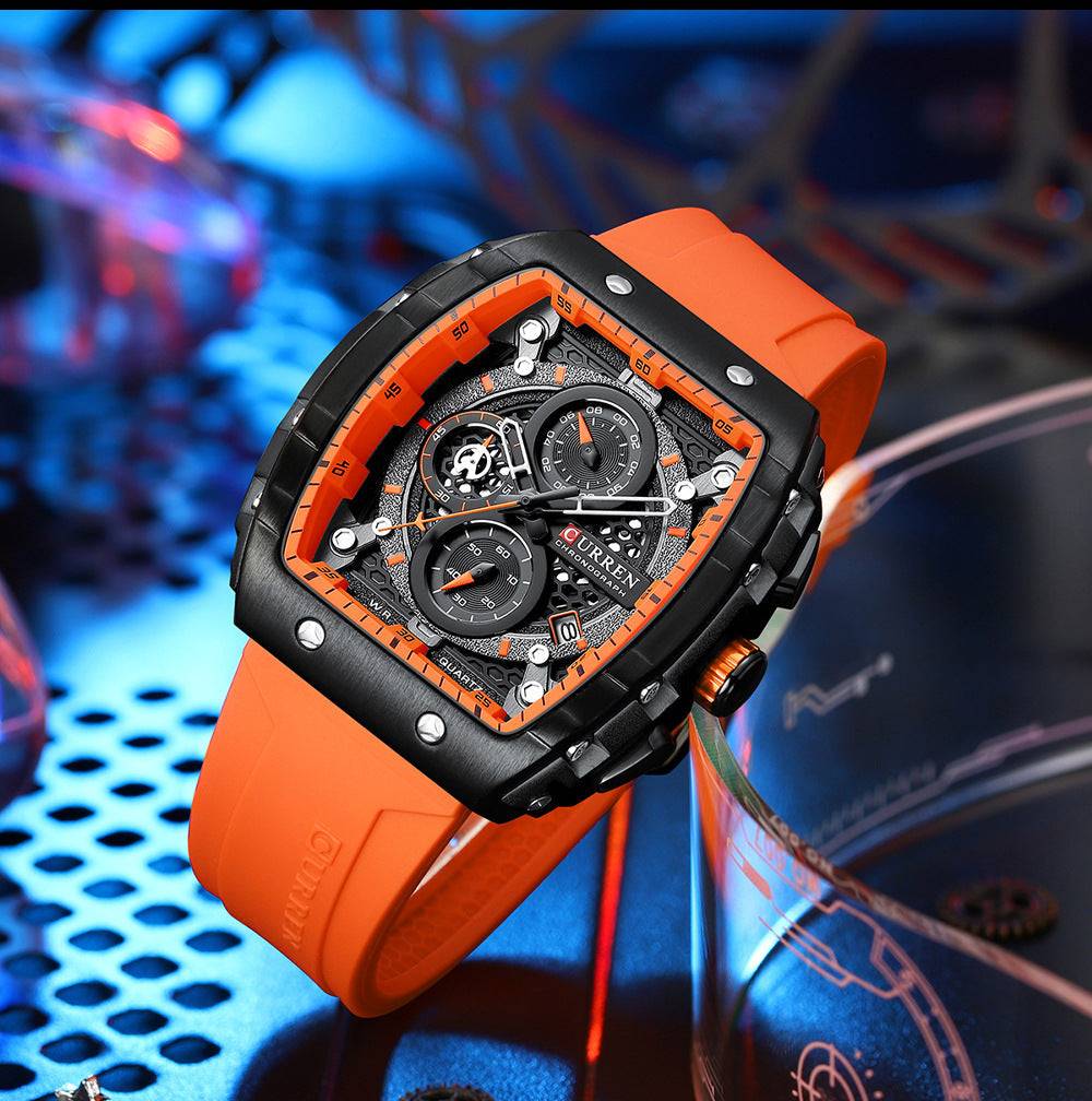 Curren Men's Six-pin Quartz Tape Men's Watch 8442