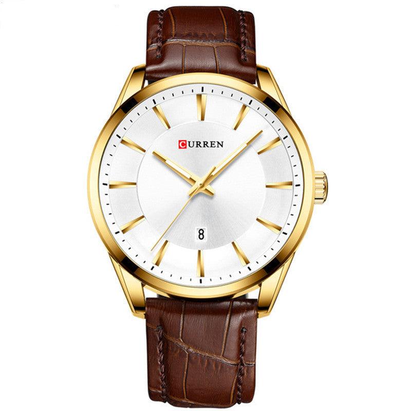 Curren Men's Business Belt Calendar Waterproof Quartz Watch