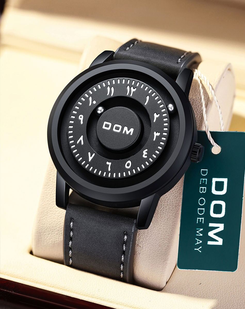 Dom 1769BK-1M Magnetic Suspension quartz Watch For Men