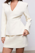 Cotton Mix Structured Skirt
