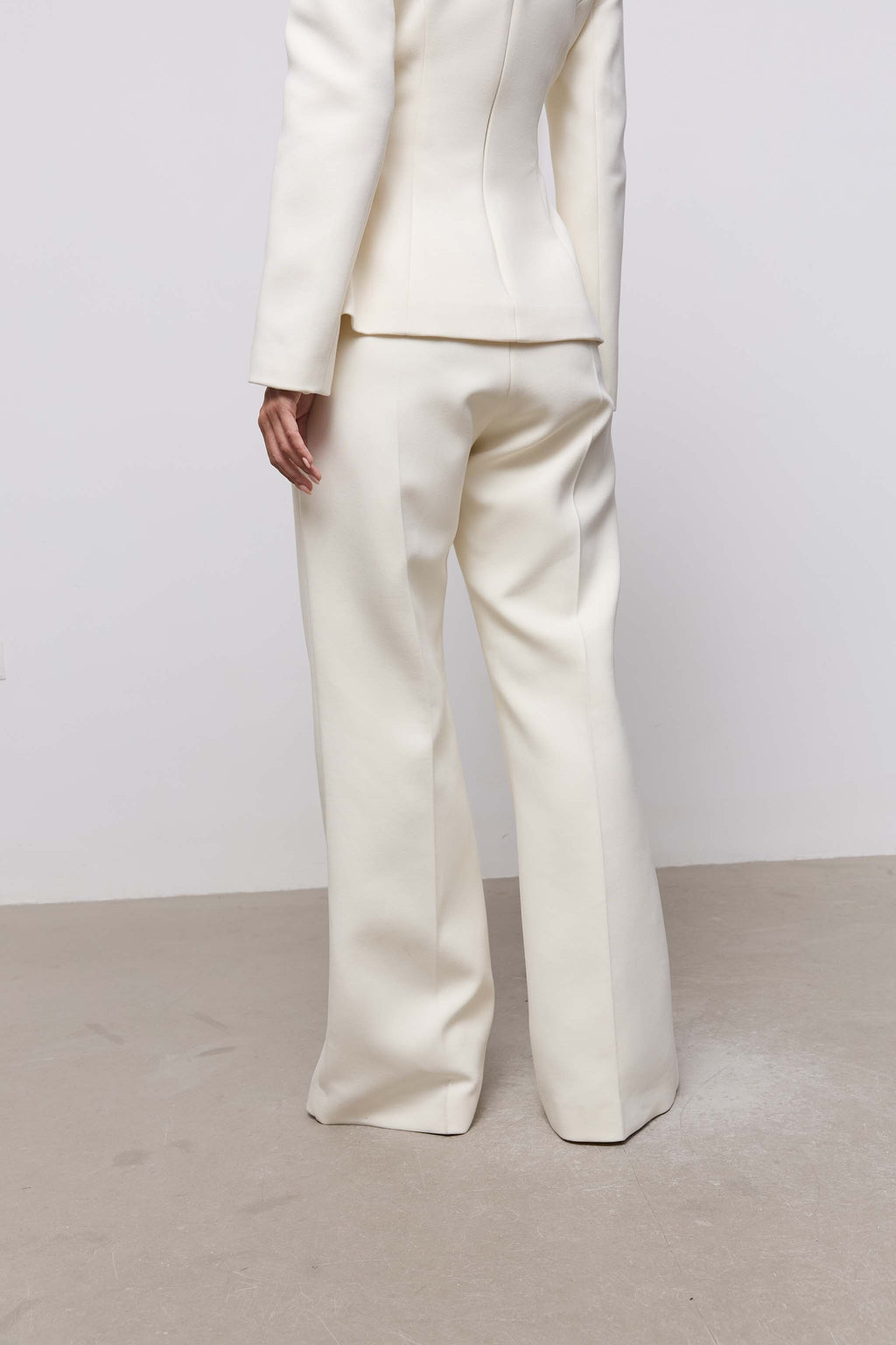 Cotton Mix Structured Trousers