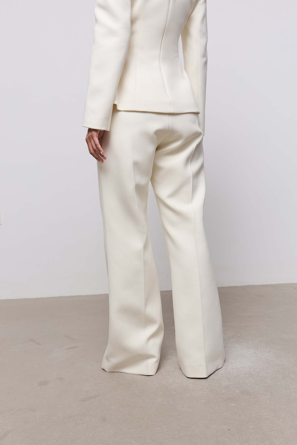 Cotton Mix Structured Trousers