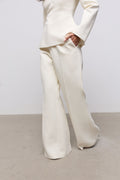 Cotton Mix Structured Trousers