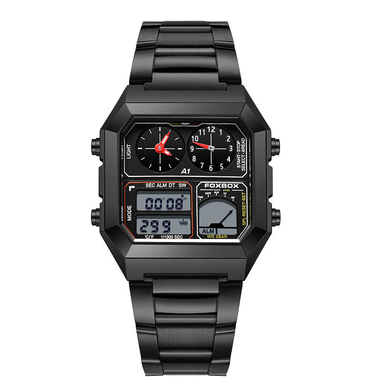 Foxbox Dual Display Multifunctional Waterproof Sports Watch for men FB0057