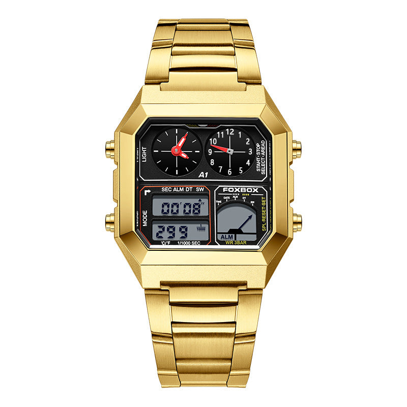 Foxbox Dual Display Multifunctional Waterproof Sports Watch for men FB0057
