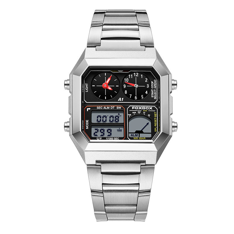 Foxbox Dual Display Multifunctional Waterproof Sports Watch for men FB0057