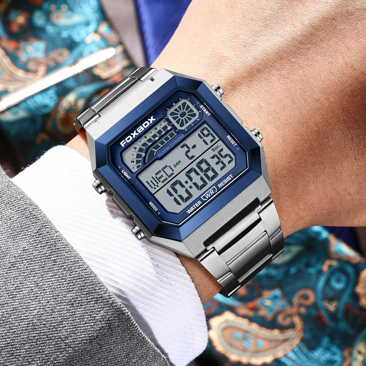 Foxbox FB0076 Square Electronic Sports Digital watch for men