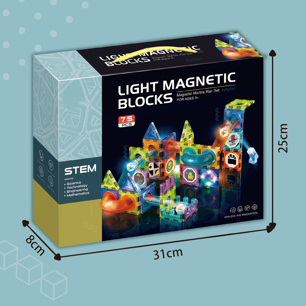 Magnetic Light Ball Track Paradise Bricks- 75pcs