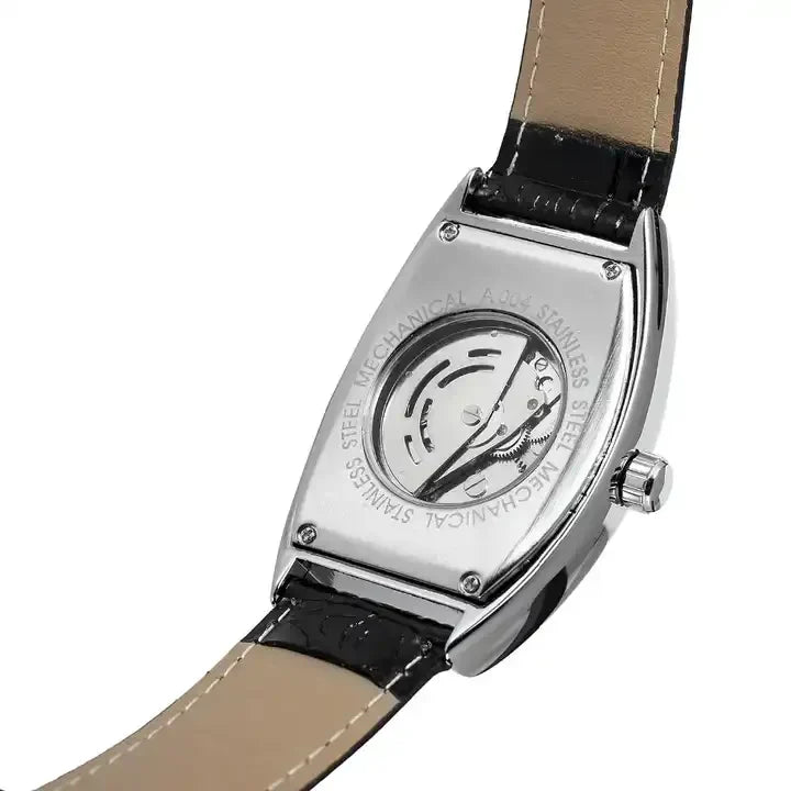 T-Winner Men's Automatic Mechanical Watch – Leather Strap, Waterproof, Multi-Function
