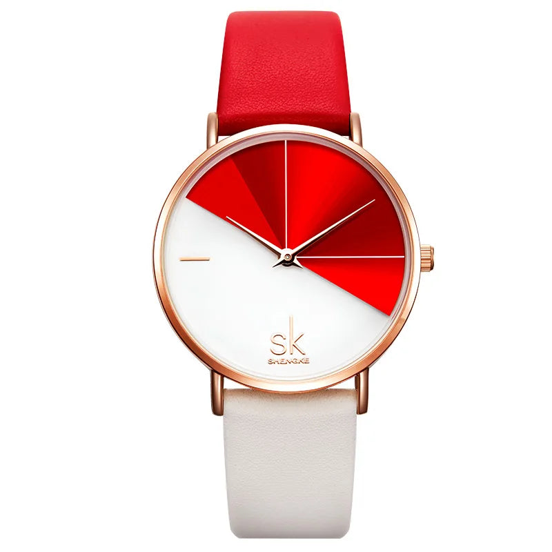 SK Women’s Quartz Watch – High-End Thin Strap Fashion Analog Timepiece