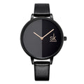 SK Classic Women’s Quartz Watch – Fashion Leather Strap Waterproof Wristwatch