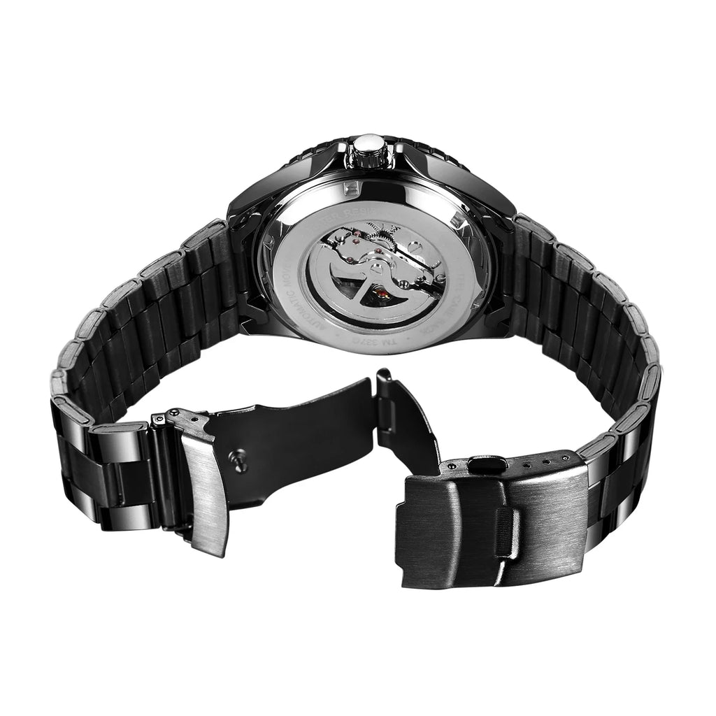 T-Winner Men’s Tachymeter Stainless Steel Automatic Watch – Fashionable Wristwatch