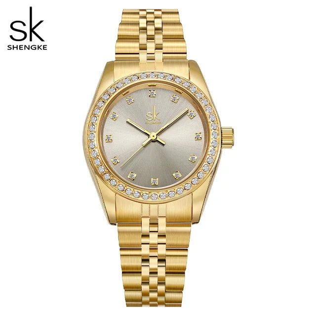SK Women’s Luxury Quartz Watch – Classic Waterproof Style