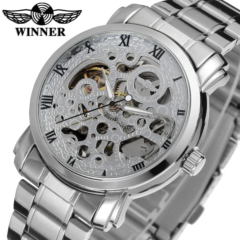 T-Winner Men’s Dragon Skeleton Watch – Automatic Mechanical Gold Luxury Timepiece