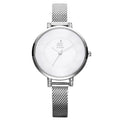 SK Minimalist Women’s Gold Watch – Ultra-Thin Analog Quartz Wristwatch