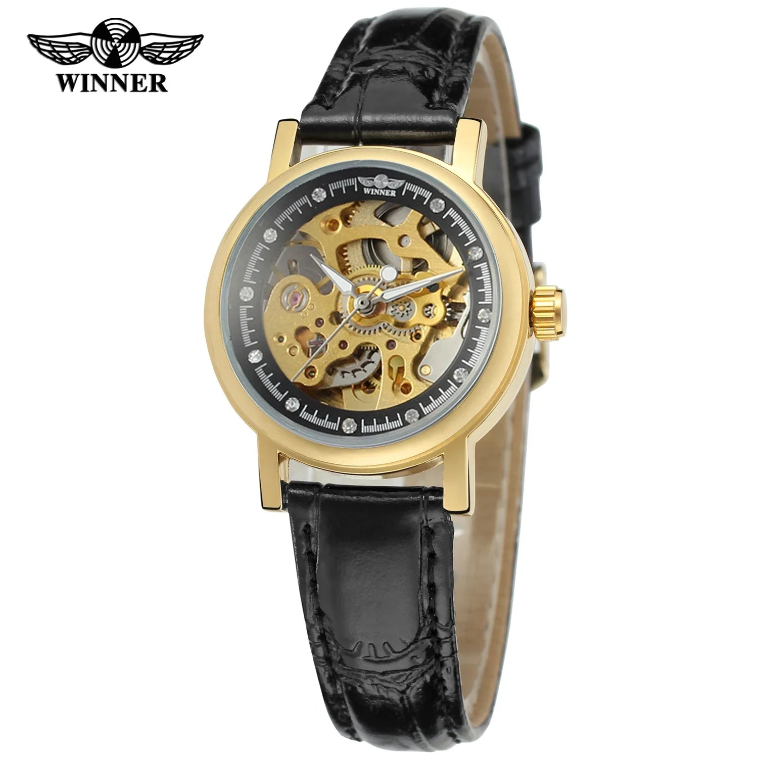 T-Winner Women’s Skeleton Automatic Watch – Vintage Mechanical Timepiece