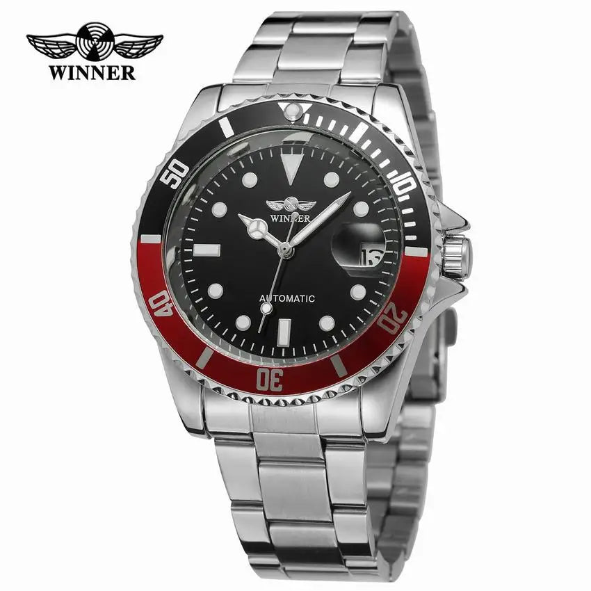 T-Winner Men’s Automatic Mechanical Watch – Retro Luminous Hands, Date Display